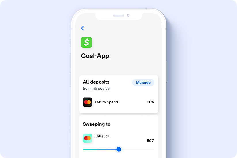 Apple Iphone showing mobile banking app Cashapp screen.